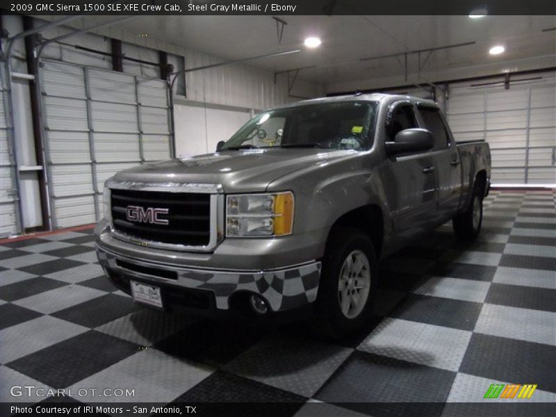 Steel Gray Metallic / Ebony 2009 GMC Sierra 1500 SLE XFE Crew Cab