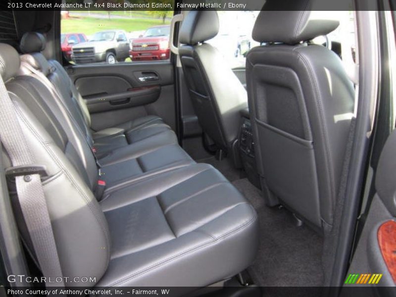 Rear Seat of 2013 Avalanche LT 4x4 Black Diamond Edition