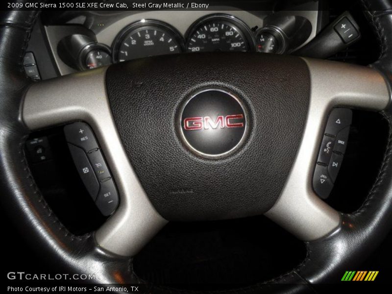 Steel Gray Metallic / Ebony 2009 GMC Sierra 1500 SLE XFE Crew Cab