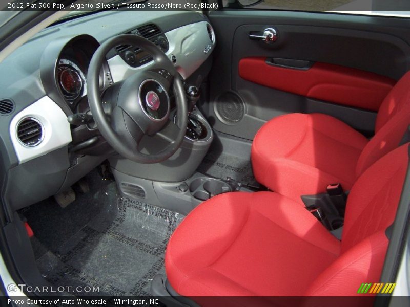  2012 500 Pop Tessuto Rosso/Nero (Red/Black) Interior