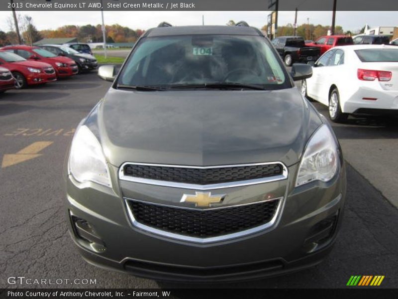 Steel Green Metallic / Jet Black 2013 Chevrolet Equinox LT AWD