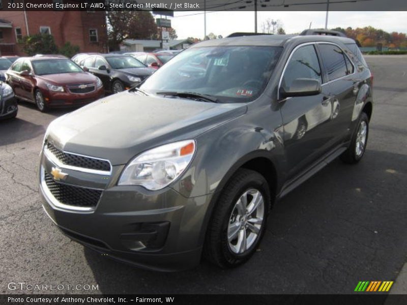Steel Green Metallic / Jet Black 2013 Chevrolet Equinox LT AWD