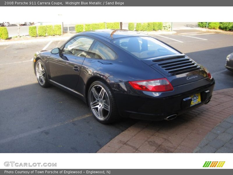 Midnight Blue Metallic / Sand Beige 2008 Porsche 911 Carrera Coupe