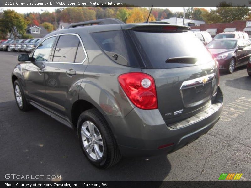Steel Green Metallic / Jet Black 2013 Chevrolet Equinox LT AWD