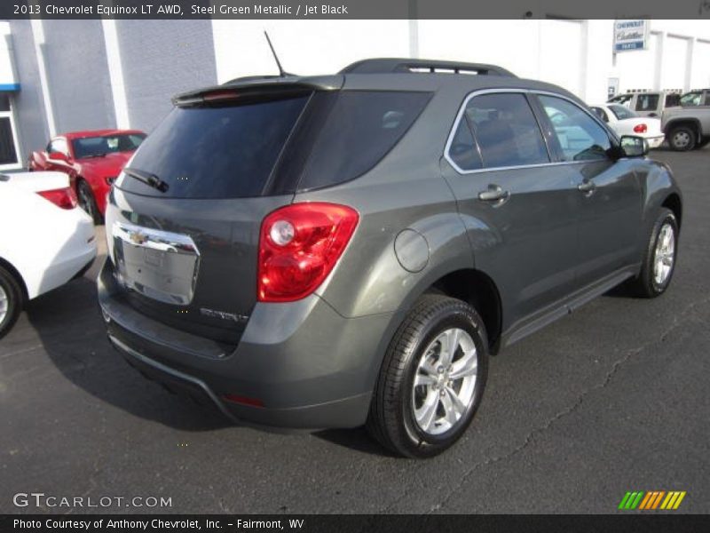 Steel Green Metallic / Jet Black 2013 Chevrolet Equinox LT AWD