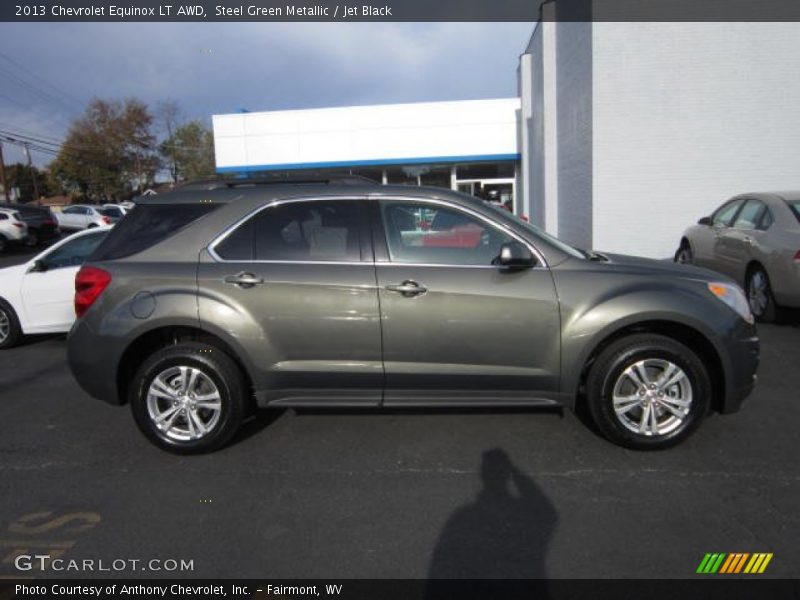 Steel Green Metallic / Jet Black 2013 Chevrolet Equinox LT AWD