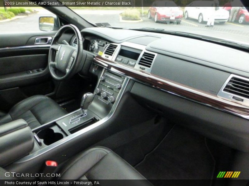Brilliant Silver Metallic / Charcoal Black 2009 Lincoln MKS AWD Sedan