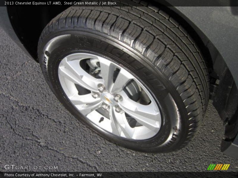 Steel Green Metallic / Jet Black 2013 Chevrolet Equinox LT AWD