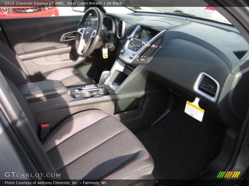 Steel Green Metallic / Jet Black 2013 Chevrolet Equinox LT AWD