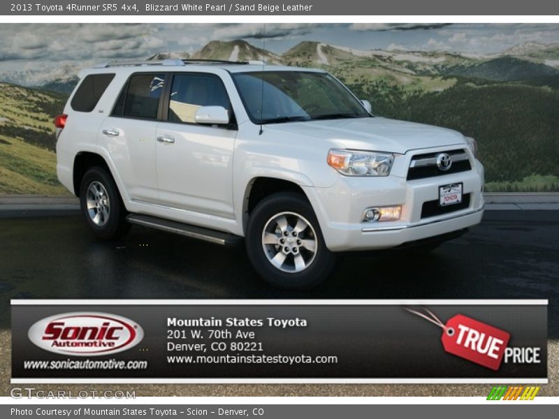 Blizzard White Pearl / Sand Beige Leather 2013 Toyota 4Runner SR5 4x4