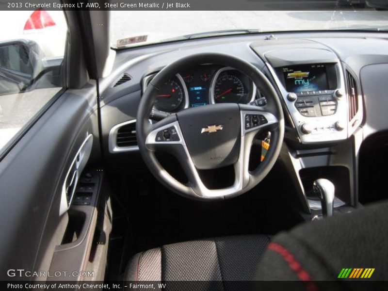 Steel Green Metallic / Jet Black 2013 Chevrolet Equinox LT AWD
