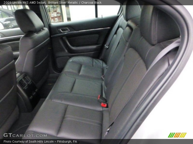 Brilliant Silver Metallic / Charcoal Black 2009 Lincoln MKS AWD Sedan