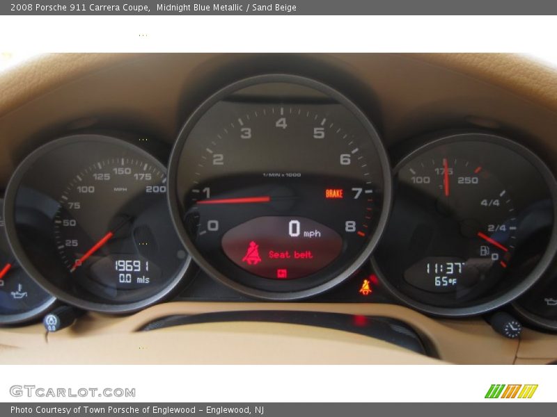 Midnight Blue Metallic / Sand Beige 2008 Porsche 911 Carrera Coupe