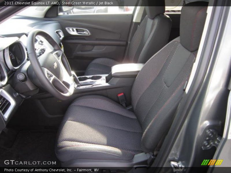 Steel Green Metallic / Jet Black 2013 Chevrolet Equinox LT AWD