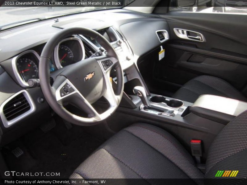 Steel Green Metallic / Jet Black 2013 Chevrolet Equinox LT AWD