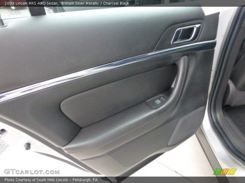 Brilliant Silver Metallic / Charcoal Black 2009 Lincoln MKS AWD Sedan