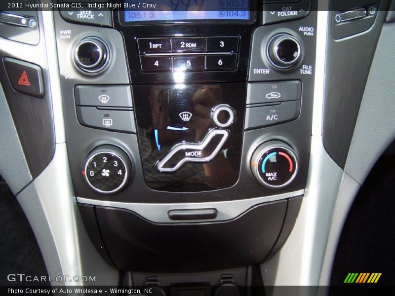 Indigo Night Blue / Gray 2012 Hyundai Sonata GLS