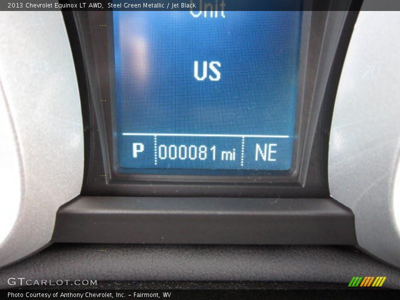 Steel Green Metallic / Jet Black 2013 Chevrolet Equinox LT AWD