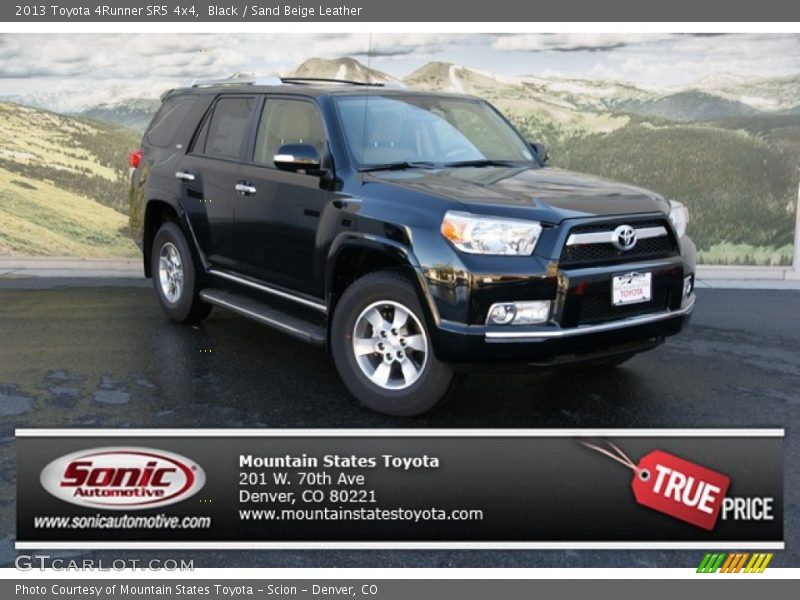 Black / Sand Beige Leather 2013 Toyota 4Runner SR5 4x4
