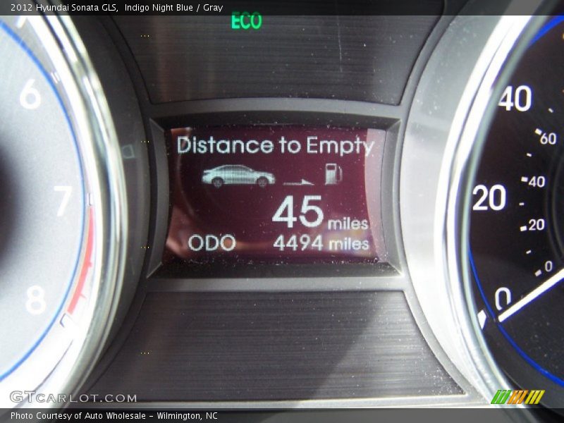 Indigo Night Blue / Gray 2012 Hyundai Sonata GLS