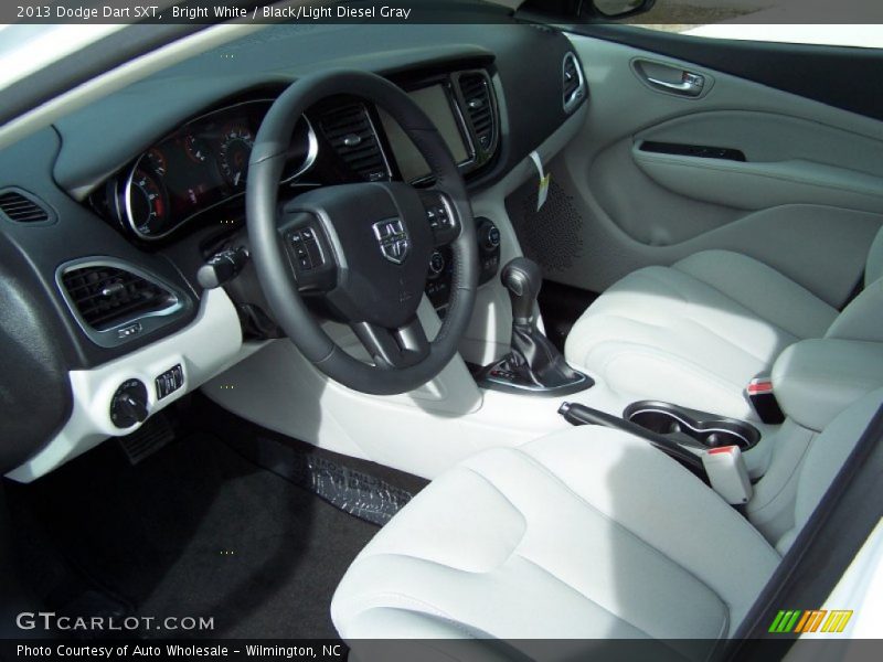 Bright White / Black/Light Diesel Gray 2013 Dodge Dart SXT