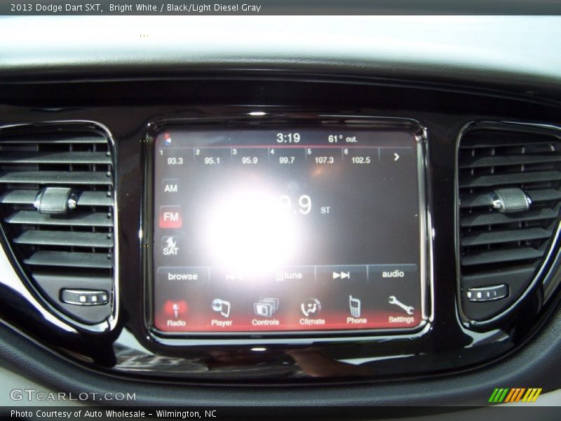 Bright White / Black/Light Diesel Gray 2013 Dodge Dart SXT