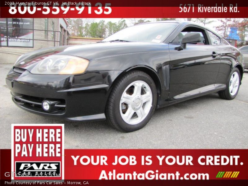 Jet Black / Black 2003 Hyundai Tiburon GT V6