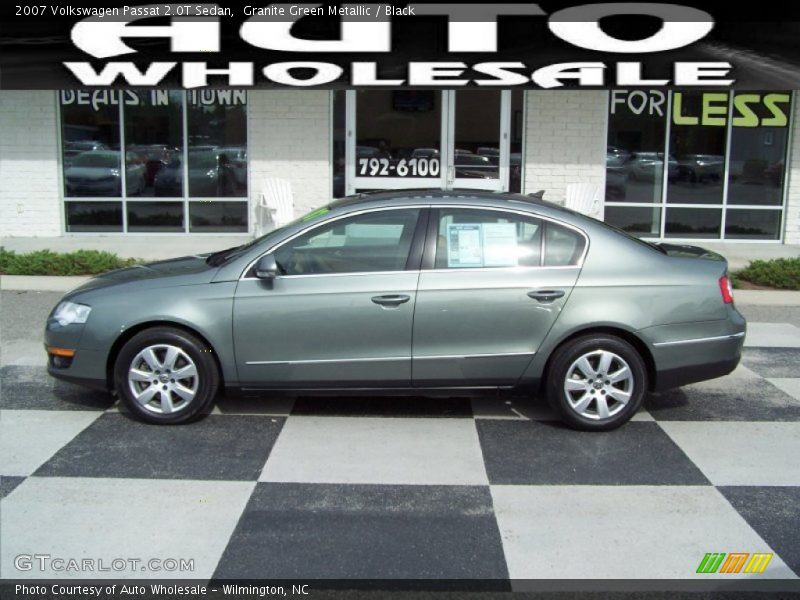 Granite Green Metallic / Black 2007 Volkswagen Passat 2.0T Sedan