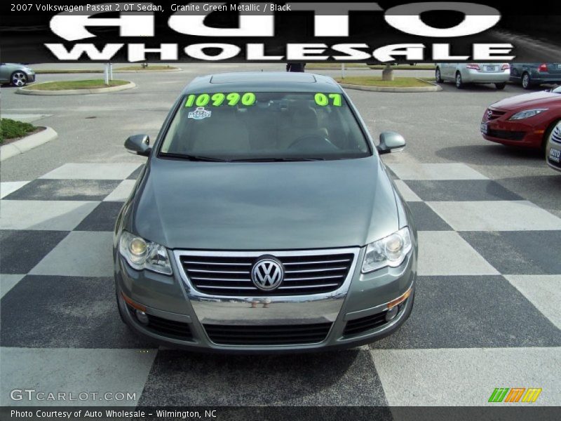 Granite Green Metallic / Black 2007 Volkswagen Passat 2.0T Sedan