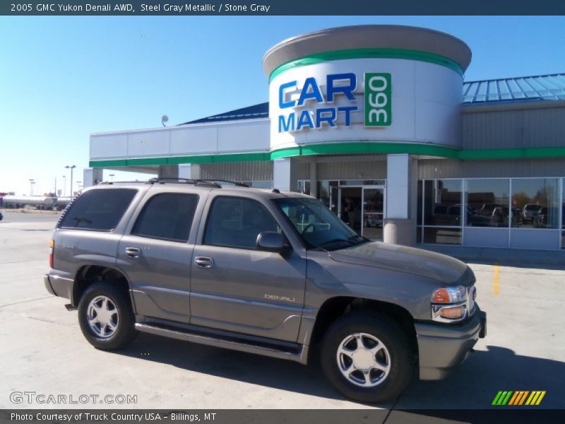 Steel Gray Metallic / Stone Gray 2005 GMC Yukon Denali AWD