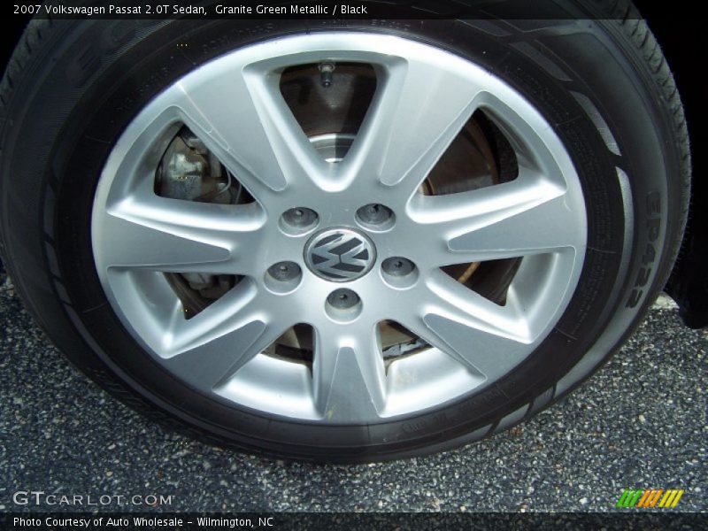 Granite Green Metallic / Black 2007 Volkswagen Passat 2.0T Sedan