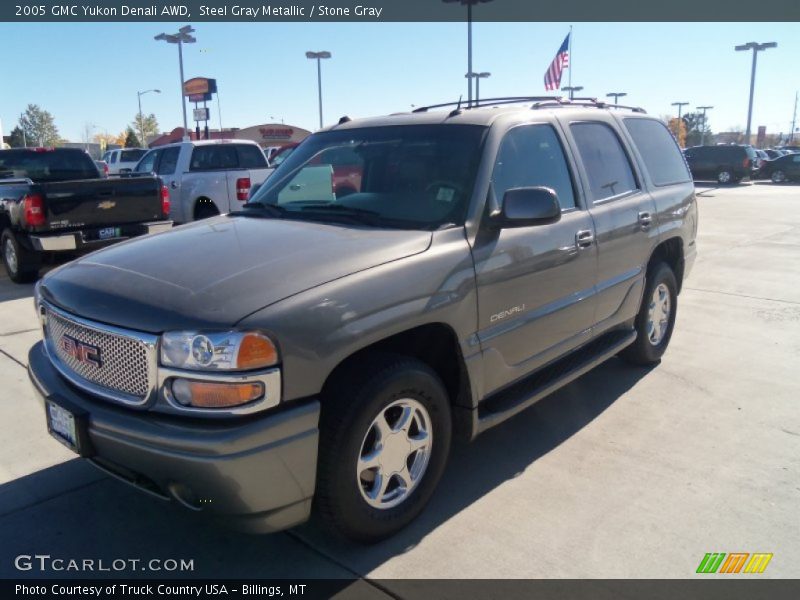 Steel Gray Metallic / Stone Gray 2005 GMC Yukon Denali AWD