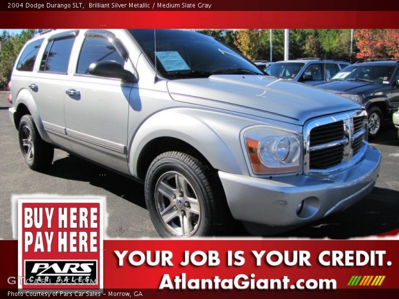 Brilliant Silver Metallic / Medium Slate Gray 2004 Dodge Durango SLT