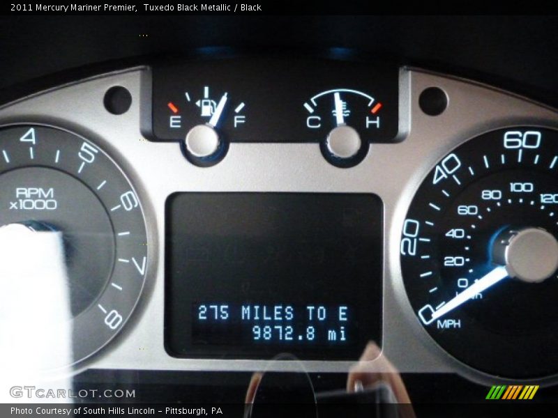 Tuxedo Black Metallic / Black 2011 Mercury Mariner Premier