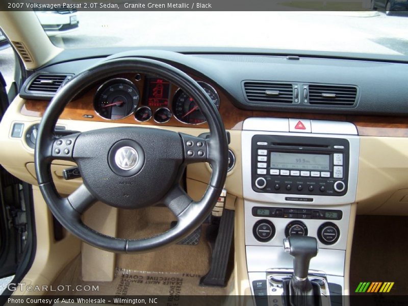 Granite Green Metallic / Black 2007 Volkswagen Passat 2.0T Sedan