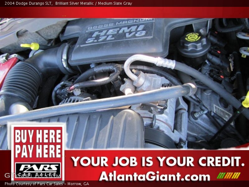 Brilliant Silver Metallic / Medium Slate Gray 2004 Dodge Durango SLT