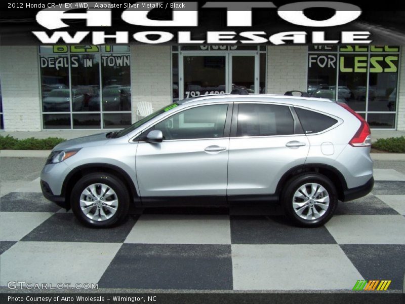 Alabaster Silver Metallic / Black 2012 Honda CR-V EX 4WD