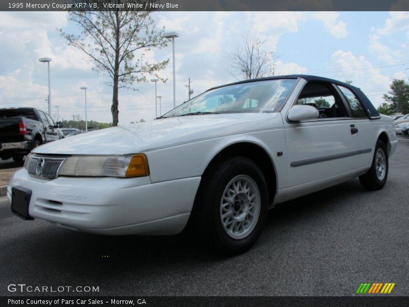 Vibrant White / Navy Blue 1995 Mercury Cougar XR7 V8