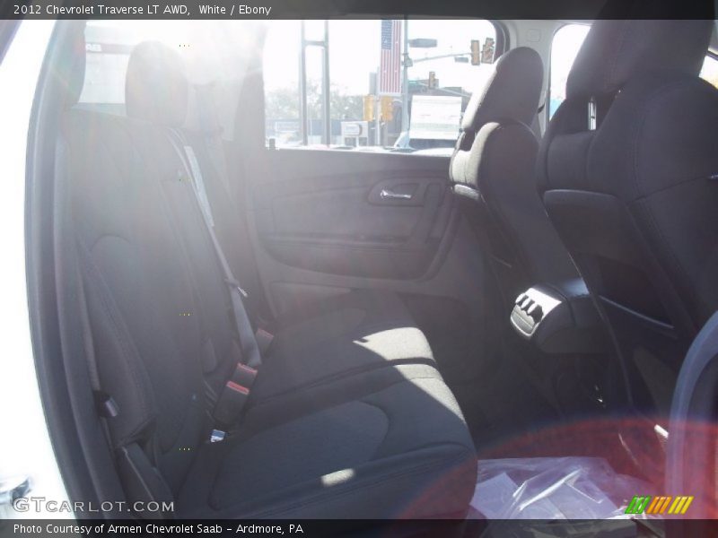 White / Ebony 2012 Chevrolet Traverse LT AWD