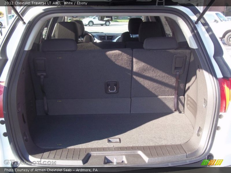 White / Ebony 2012 Chevrolet Traverse LT AWD