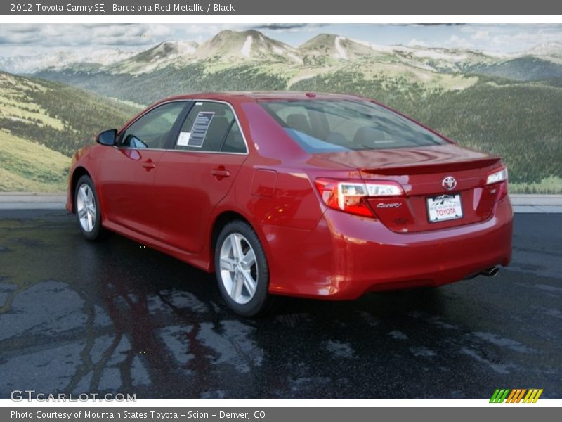 Barcelona Red Metallic / Black 2012 Toyota Camry SE