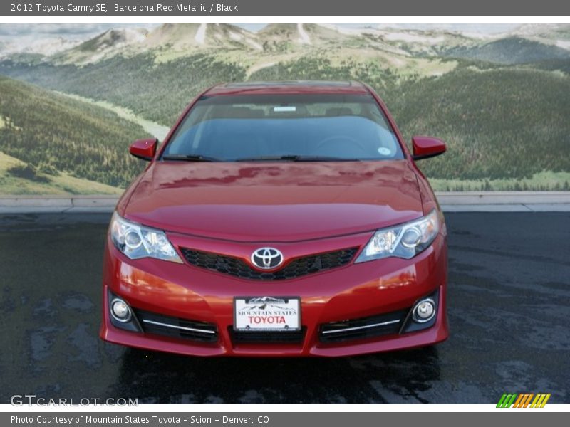 Barcelona Red Metallic / Black 2012 Toyota Camry SE