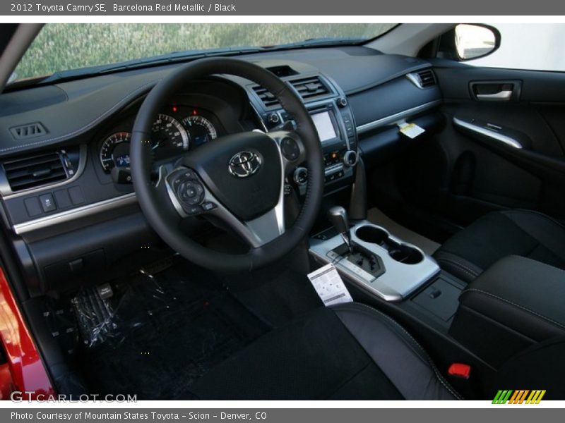Barcelona Red Metallic / Black 2012 Toyota Camry SE