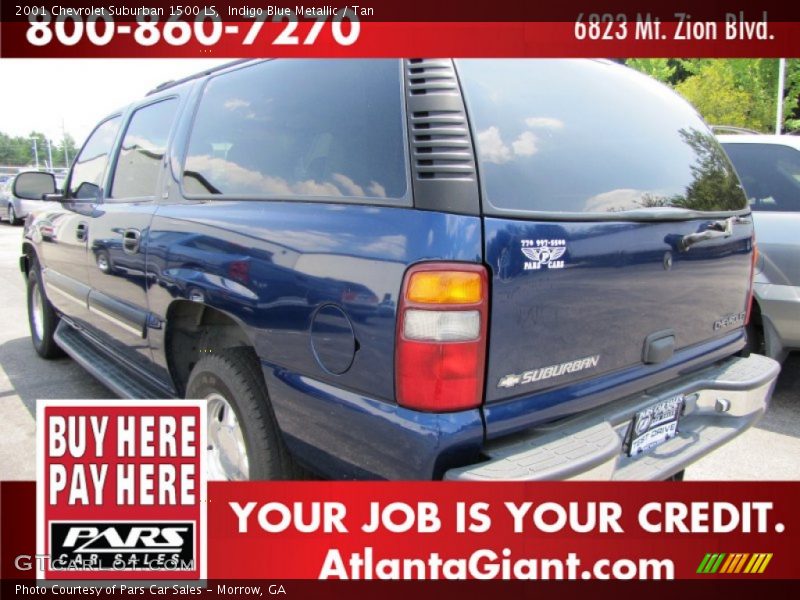 Indigo Blue Metallic / Tan 2001 Chevrolet Suburban 1500 LS