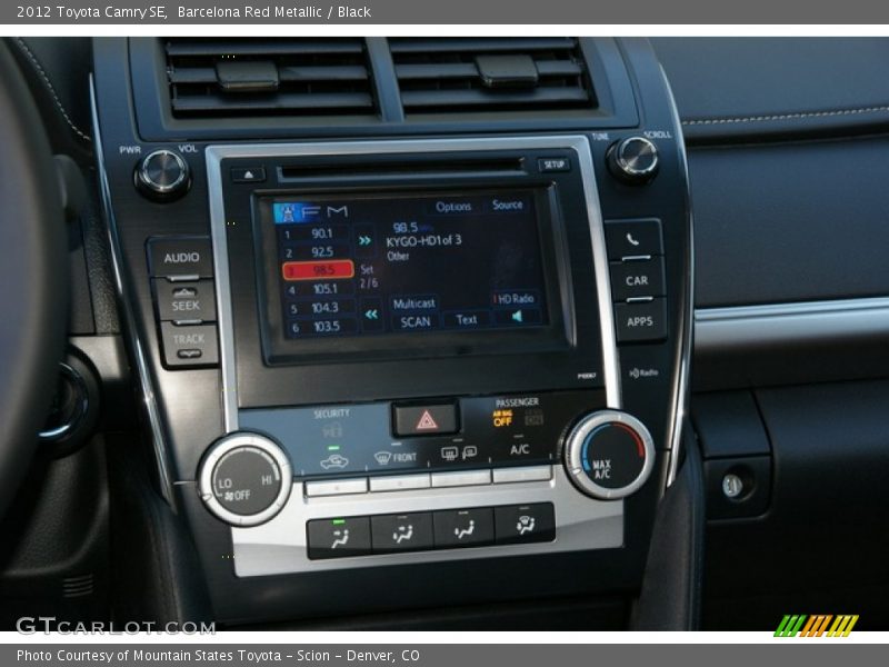 Barcelona Red Metallic / Black 2012 Toyota Camry SE