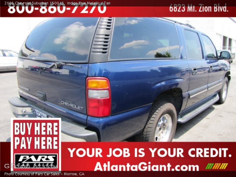 Indigo Blue Metallic / Tan 2001 Chevrolet Suburban 1500 LS