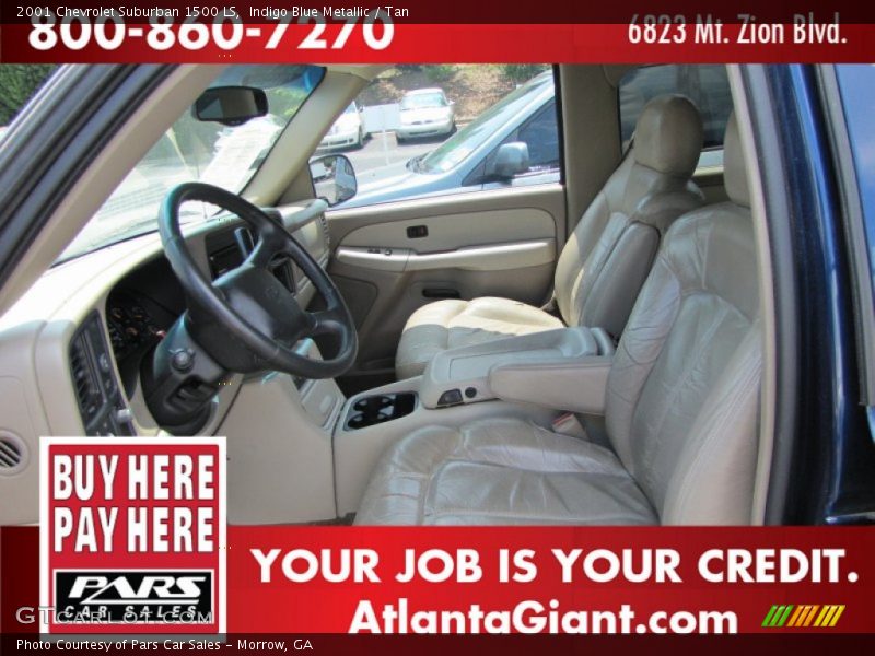 Indigo Blue Metallic / Tan 2001 Chevrolet Suburban 1500 LS