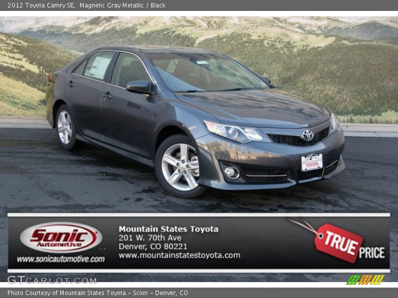 Magnetic Gray Metallic / Black 2012 Toyota Camry SE