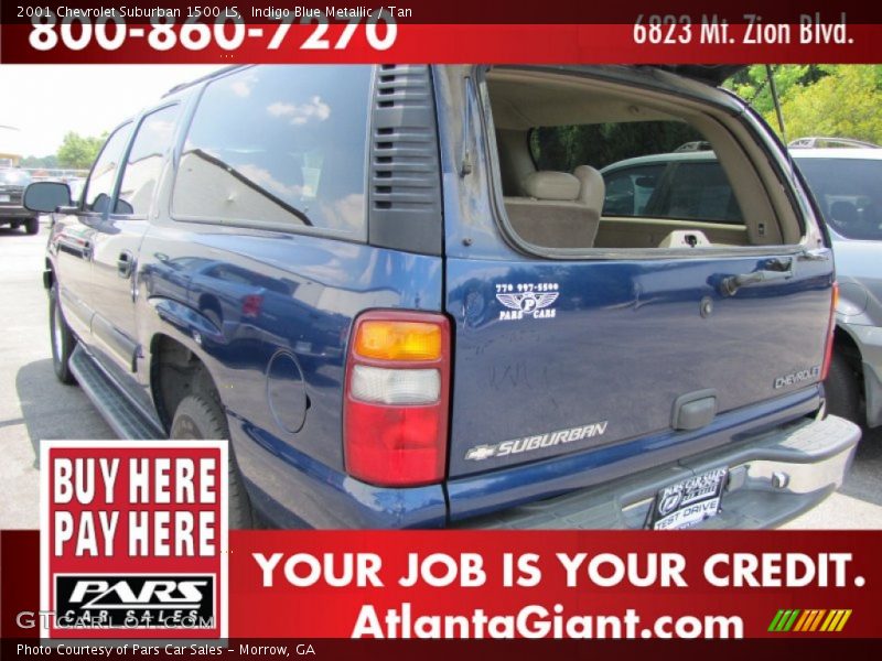Indigo Blue Metallic / Tan 2001 Chevrolet Suburban 1500 LS