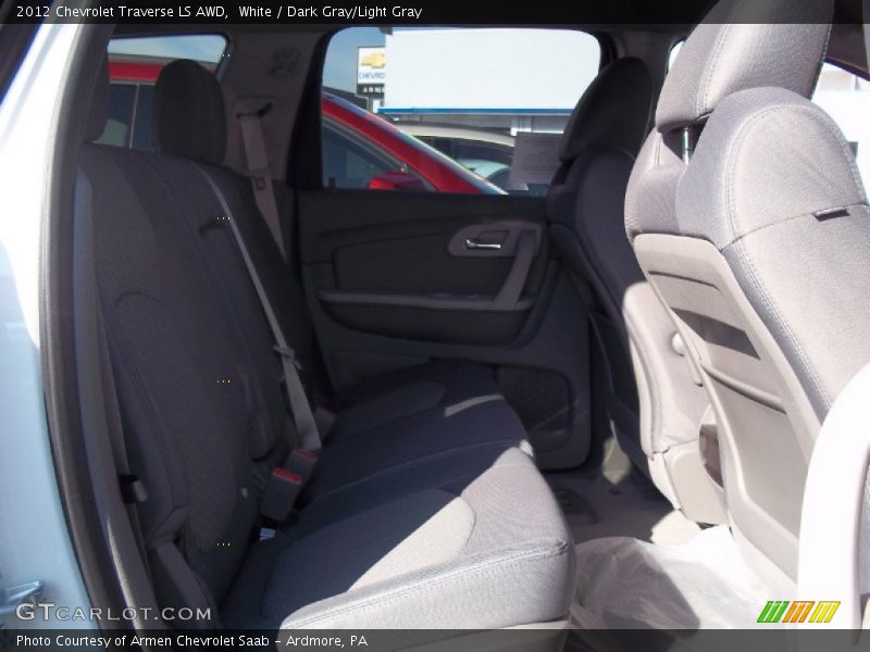 White / Dark Gray/Light Gray 2012 Chevrolet Traverse LS AWD